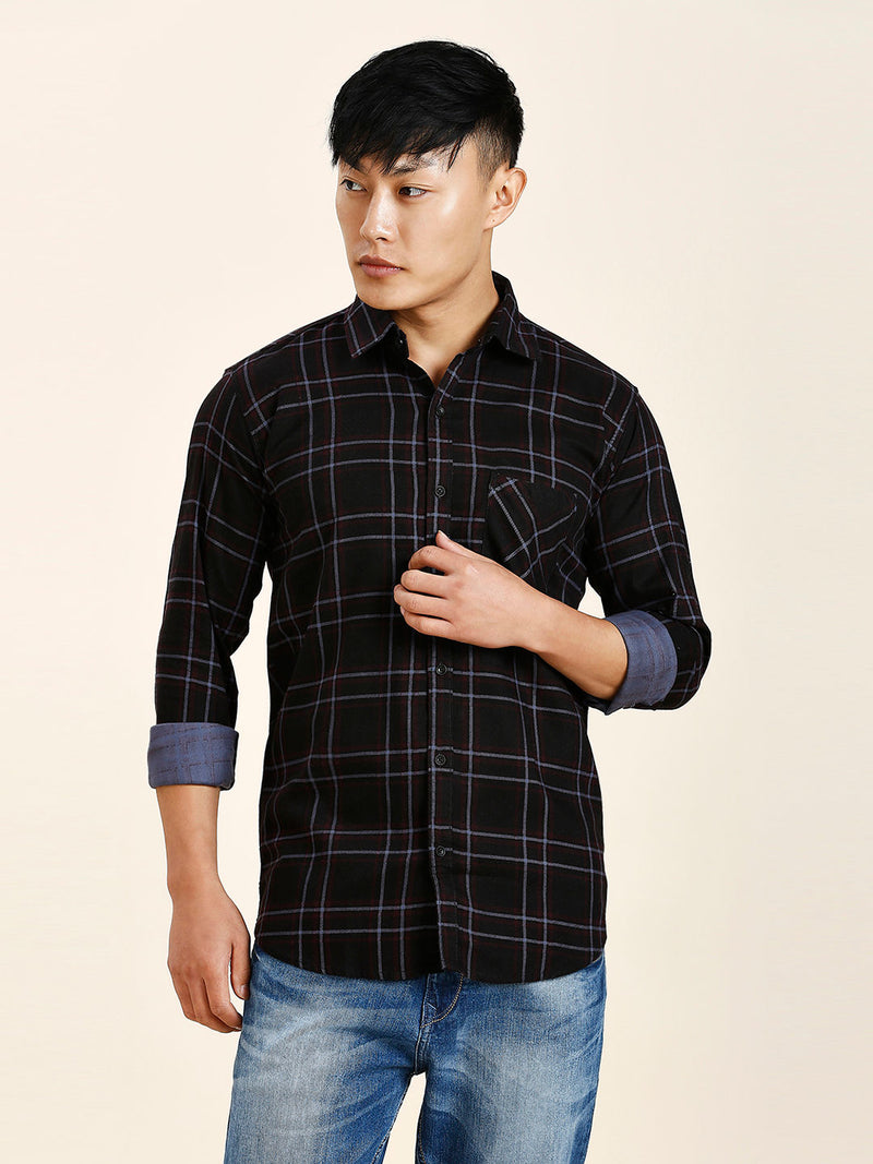 Denzy Cotton Checked Shirt for Men 1