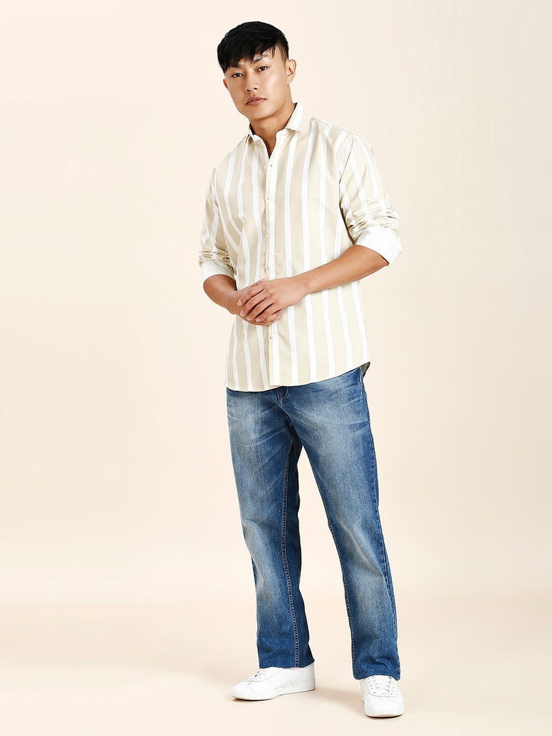 Hampton Cotton Blend Striped Shirt for Men 6