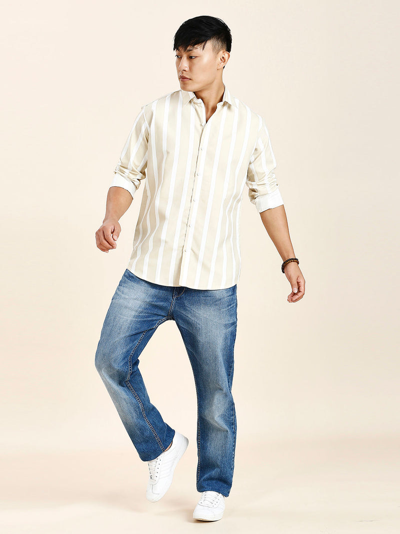 Hampton Cotton Blend Striped Shirt for Men 5