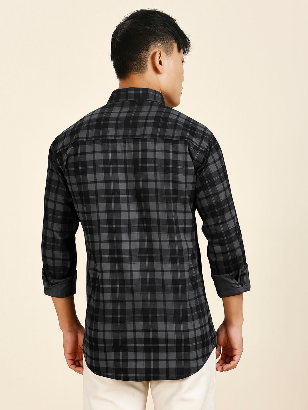 Versatile Checked Cotton Shirt for Men - TB_447
