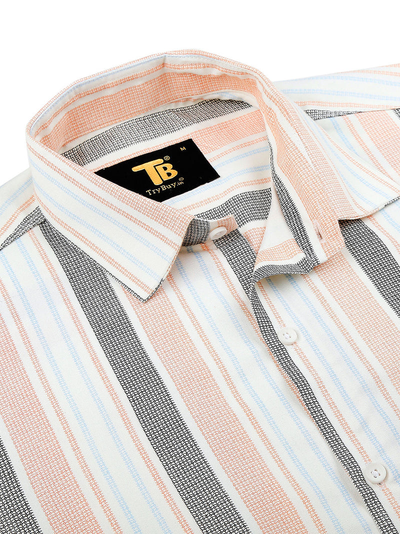 Wells Striped Cotton Blend Shirt for Men 5