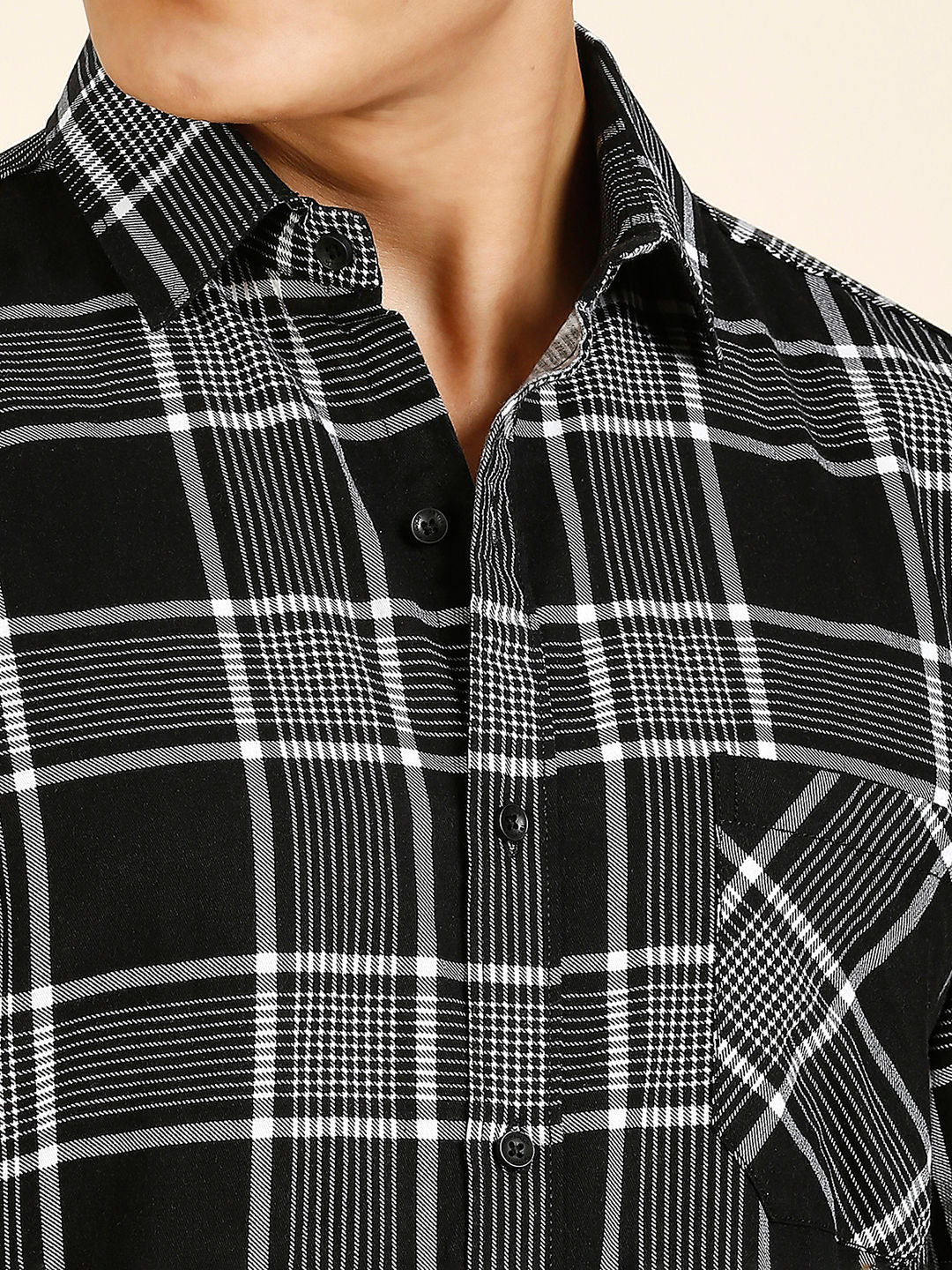 Urban Checked Cotton Shirt for Men - TB_449