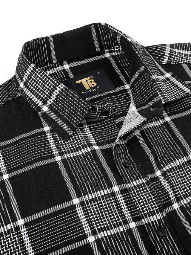Urban Checked Cotton Shirt for Men - TB_449