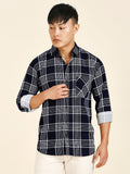 Earthy Cotton Checked Shirt for Men