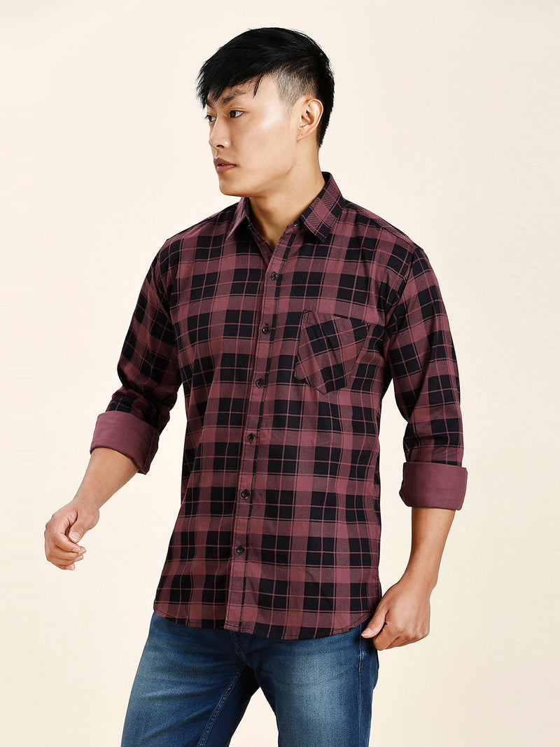 Idaho Checked Cotton Shirt for Men 8