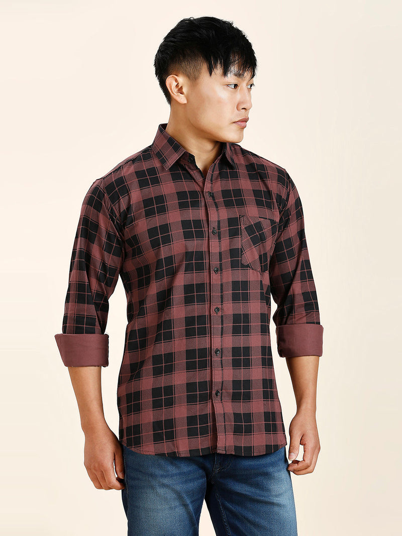 Idaho Checked Cotton Shirt for Men 1