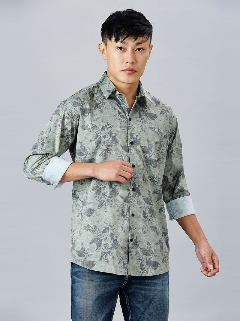 Kekhire Floral Nylon Lycra Printed Shirt for Men 3