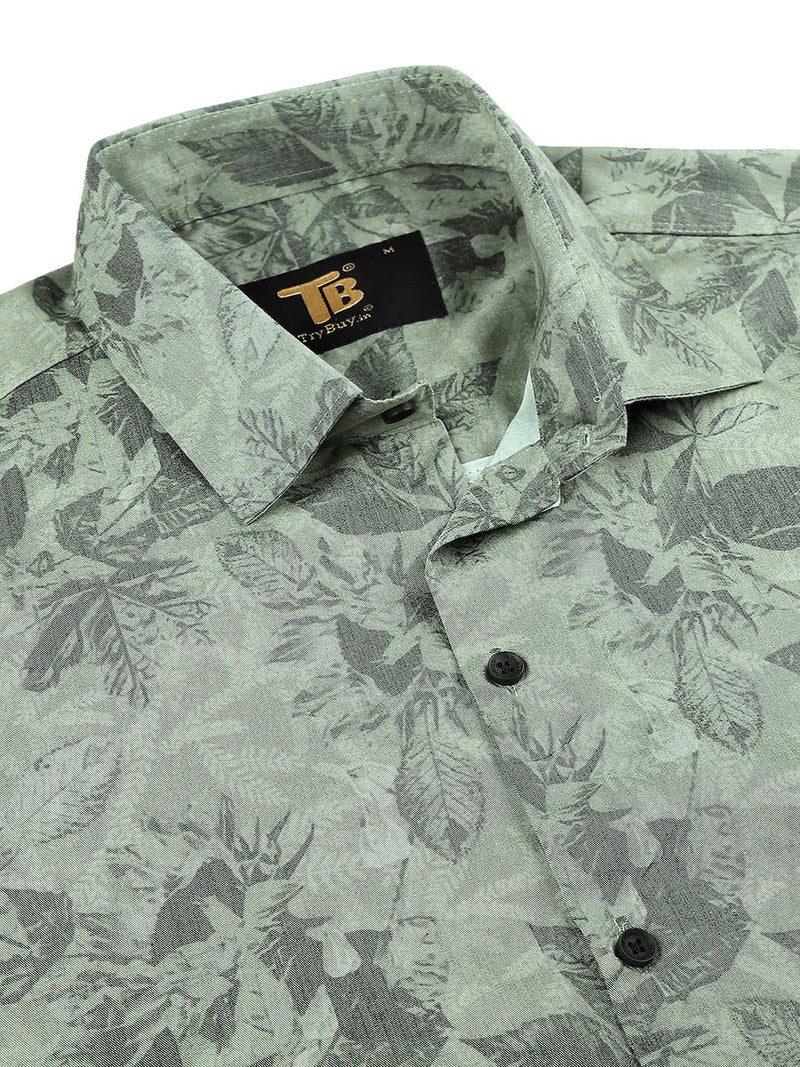 Kekhire Floral Nylon Lycra Printed Shirt for Men 4