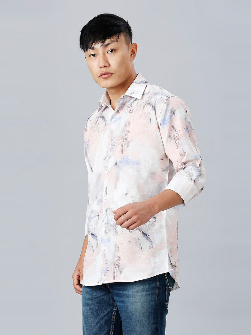 Minsk Printed Cotton Blend Shirt for Men 5