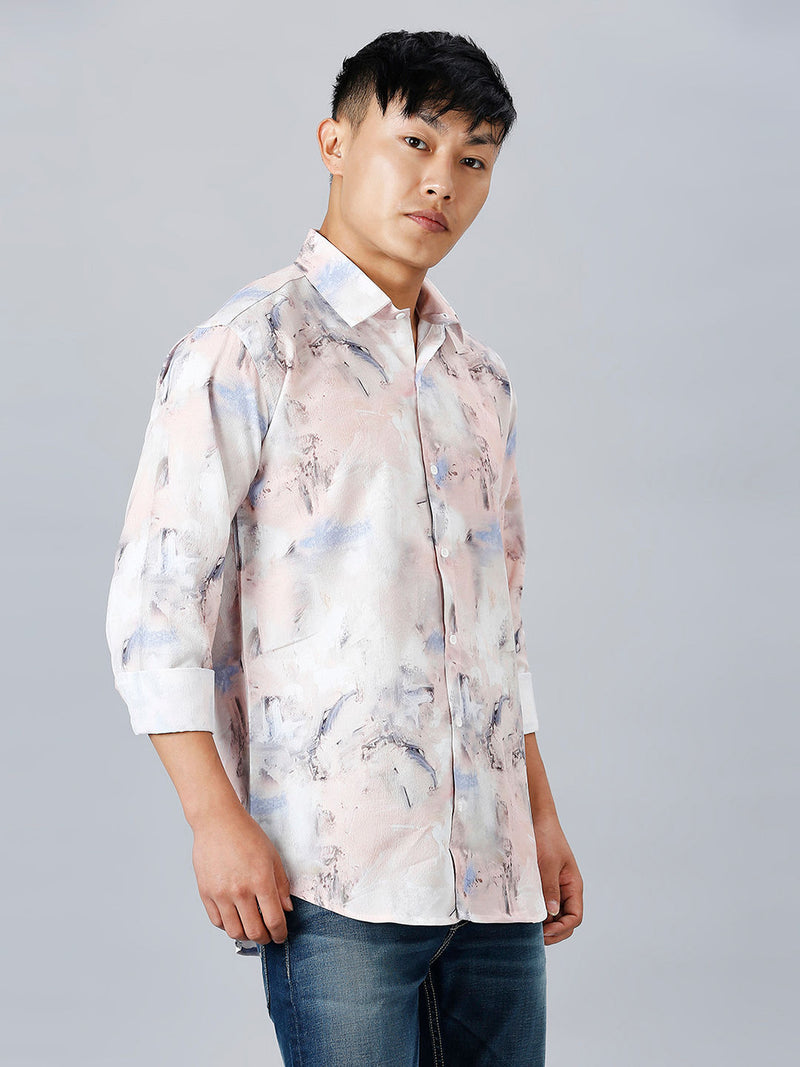 Minsk Printed Cotton Blend Shirt for Men 6