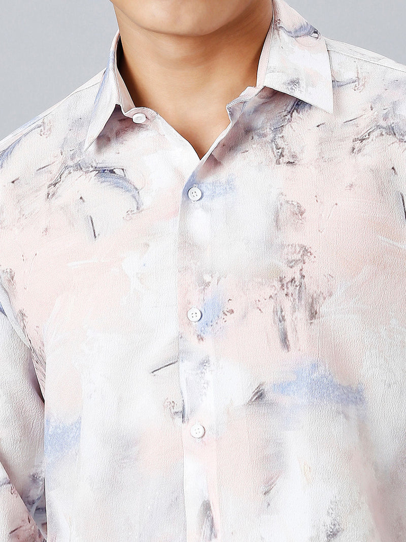 Minsk Printed Cotton Blend Shirt for Men 2