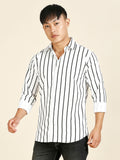 Bohemian Cotton Blend Striped Shirt for Men