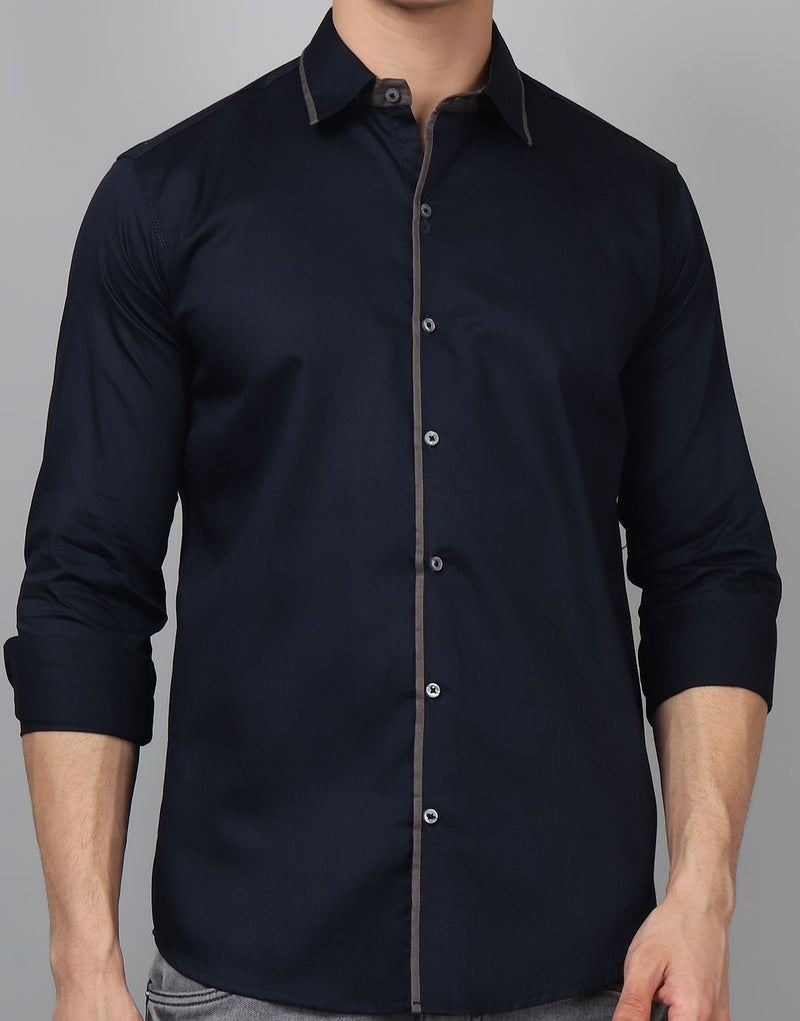 Luxe PartyWear Navy Shirt 1