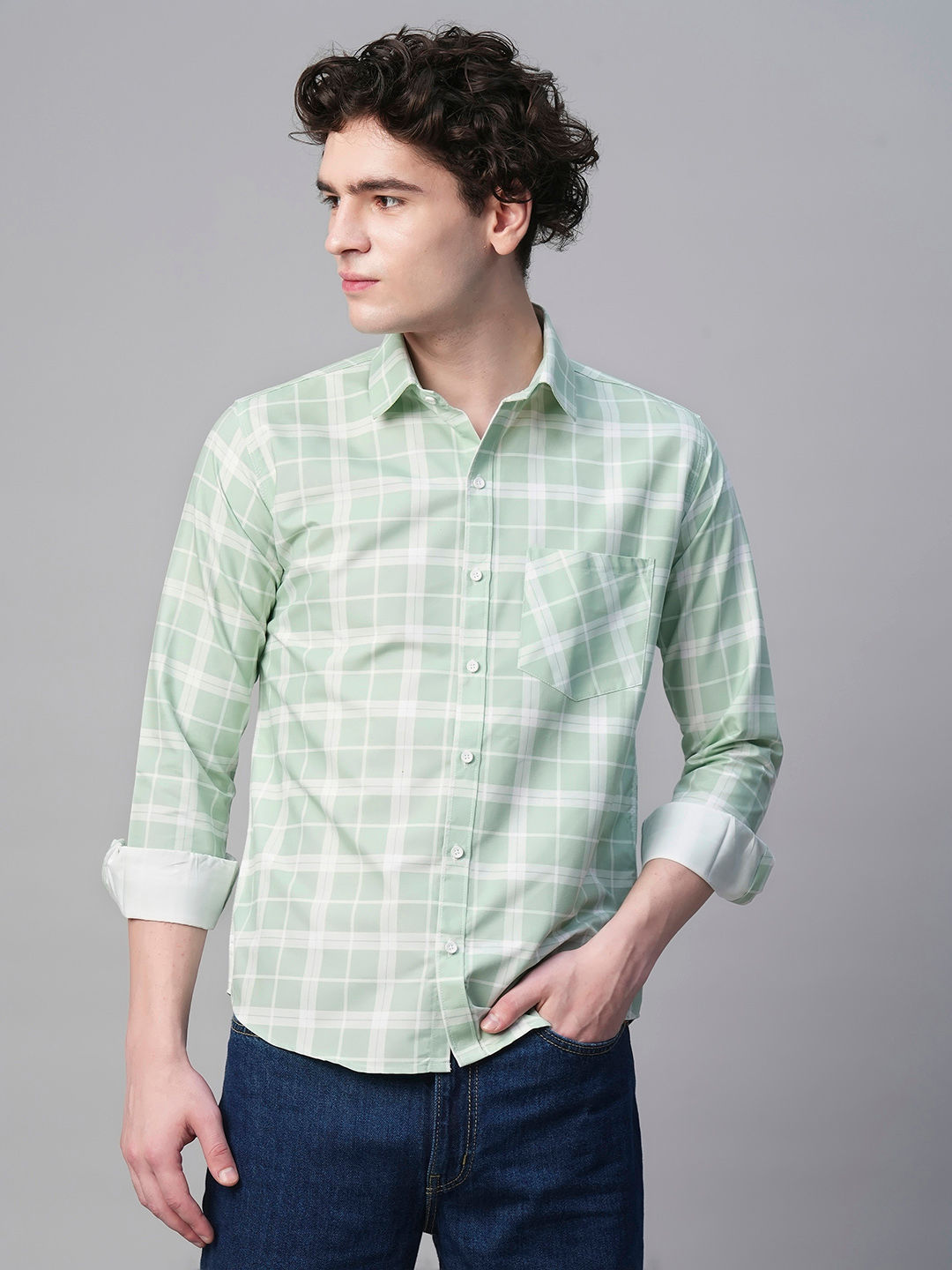 Doubs Cotton Checked Shirt for Men