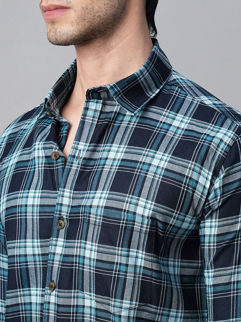 Mandate Cotton Checked Shirt for Men 7