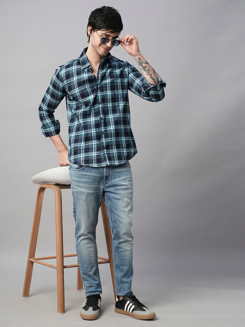 Mandate Cotton Checked Shirt for Men 6