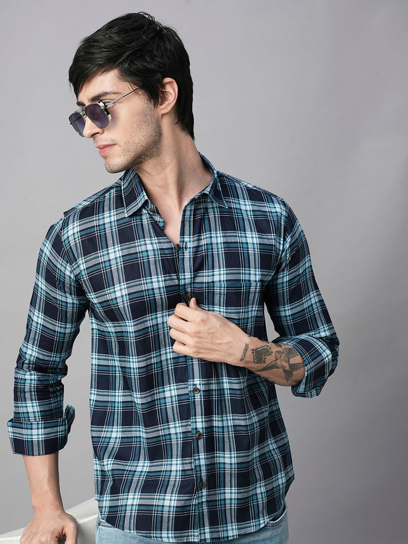 Mandate Cotton Checked Shirt for Men 1