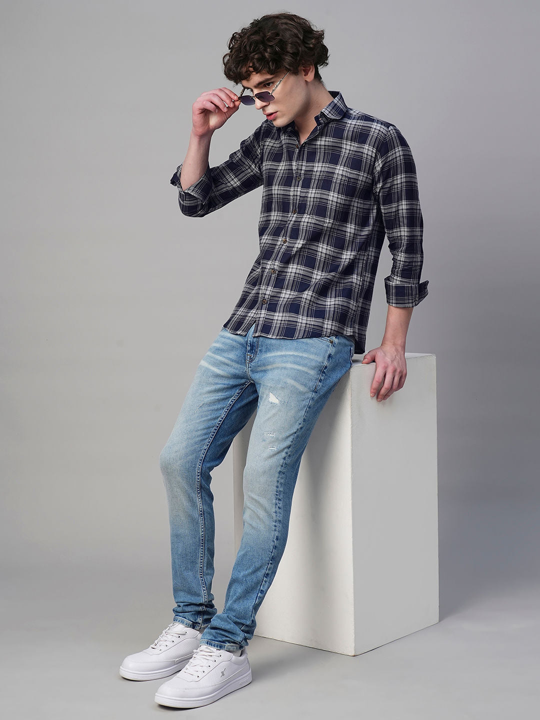 Reims Checked Cotton Shirt for Men