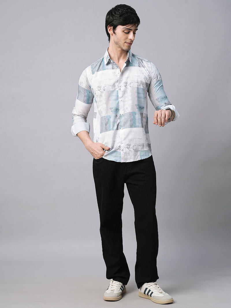 Denain Abstract Printed Shirts for Men 5