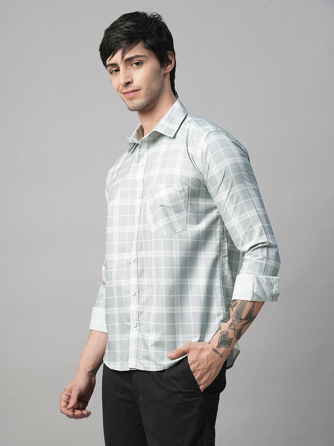 Capture Cotton Checked Shirt for Men