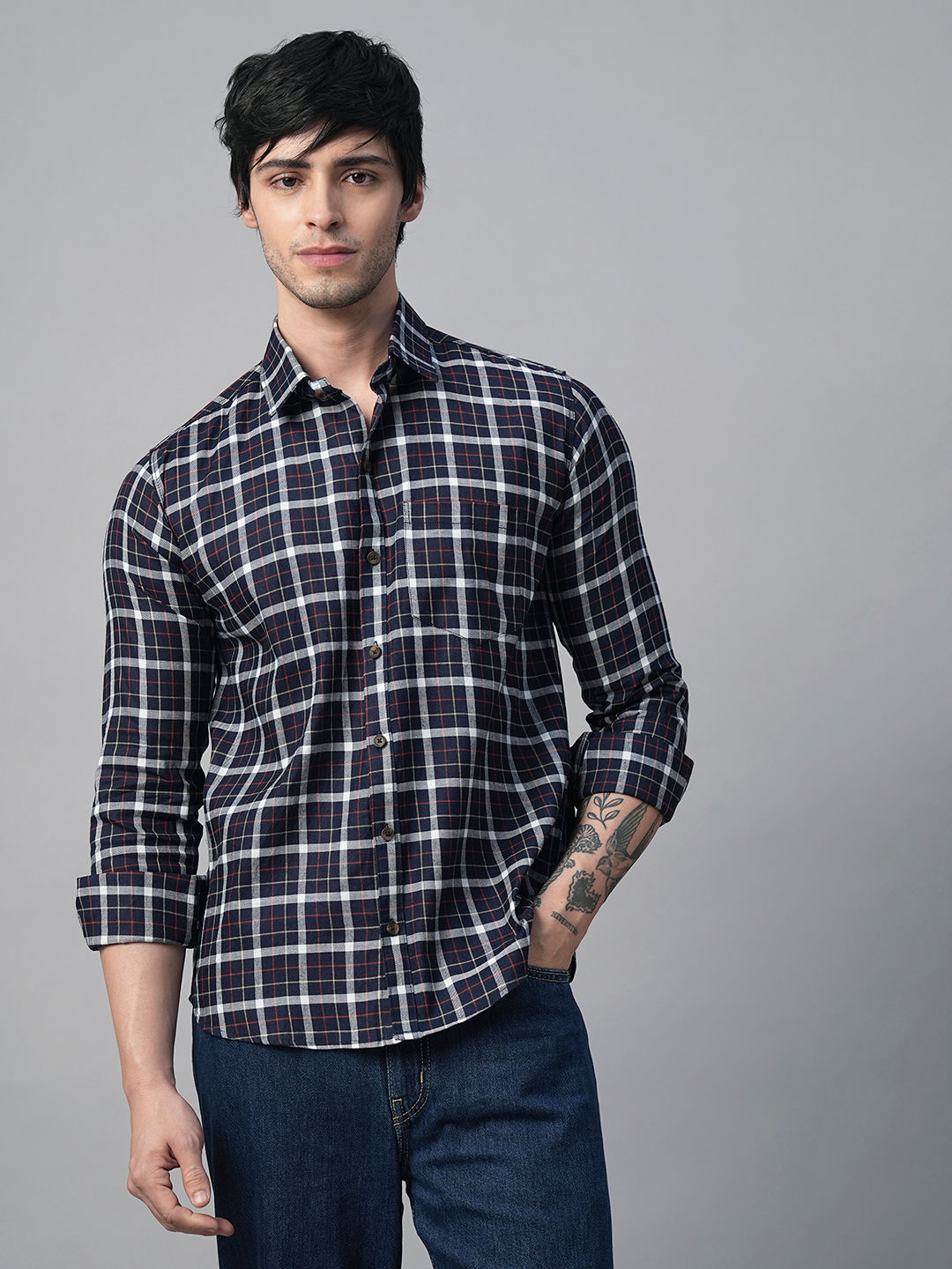 Bunker Cotton Checked Shirt for Men