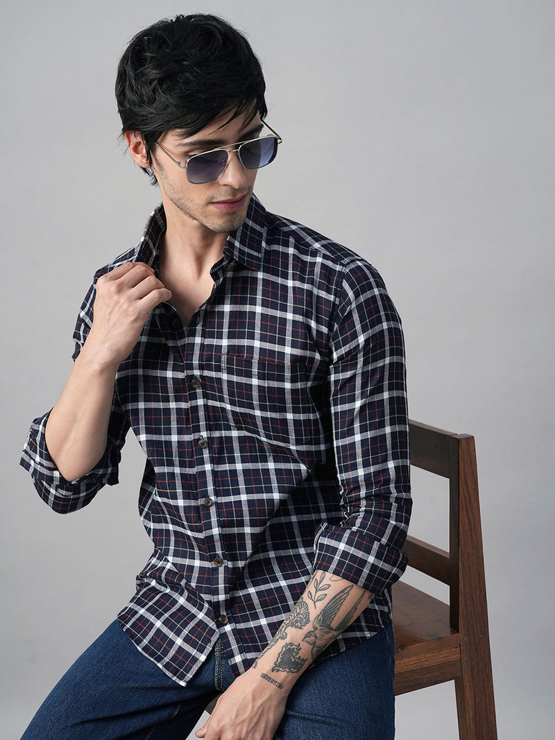 Bunker Cotton Checked Shirt for Men 1