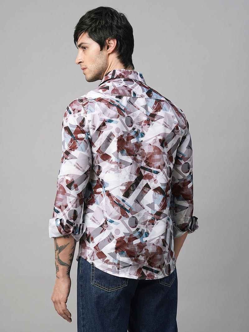 Arezzo Abstract Printed Shirts for Men 7