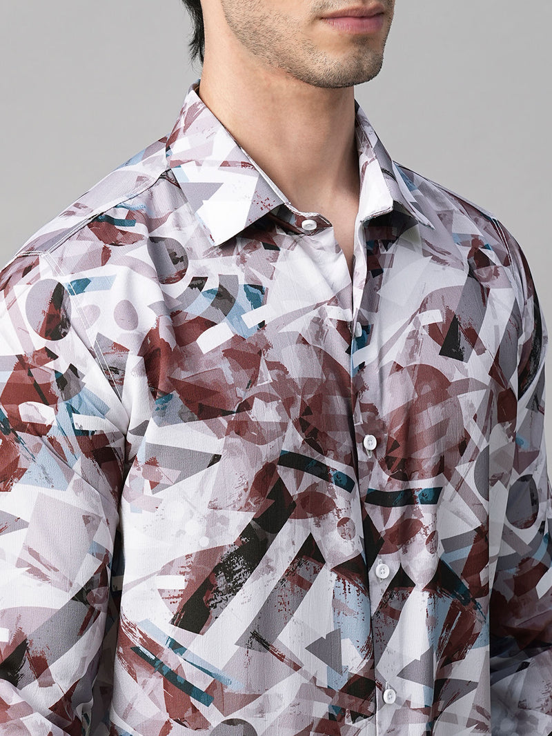 Arezzo Abstract Printed Shirts for Men 8