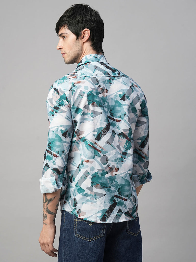 Monza Abstract Printed Shirts for Men 8