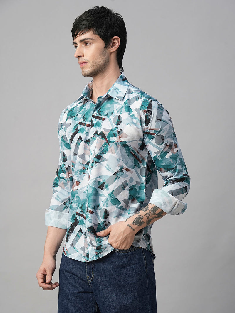 Monza Abstract Printed Shirts for Men 4