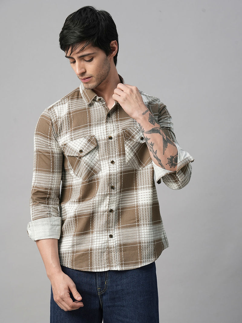 Palermo Checked Double Pocket Shirt for Men 3