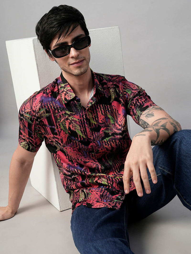 Tarn Abstract Printed Half Sleeve Shirt for Men 1