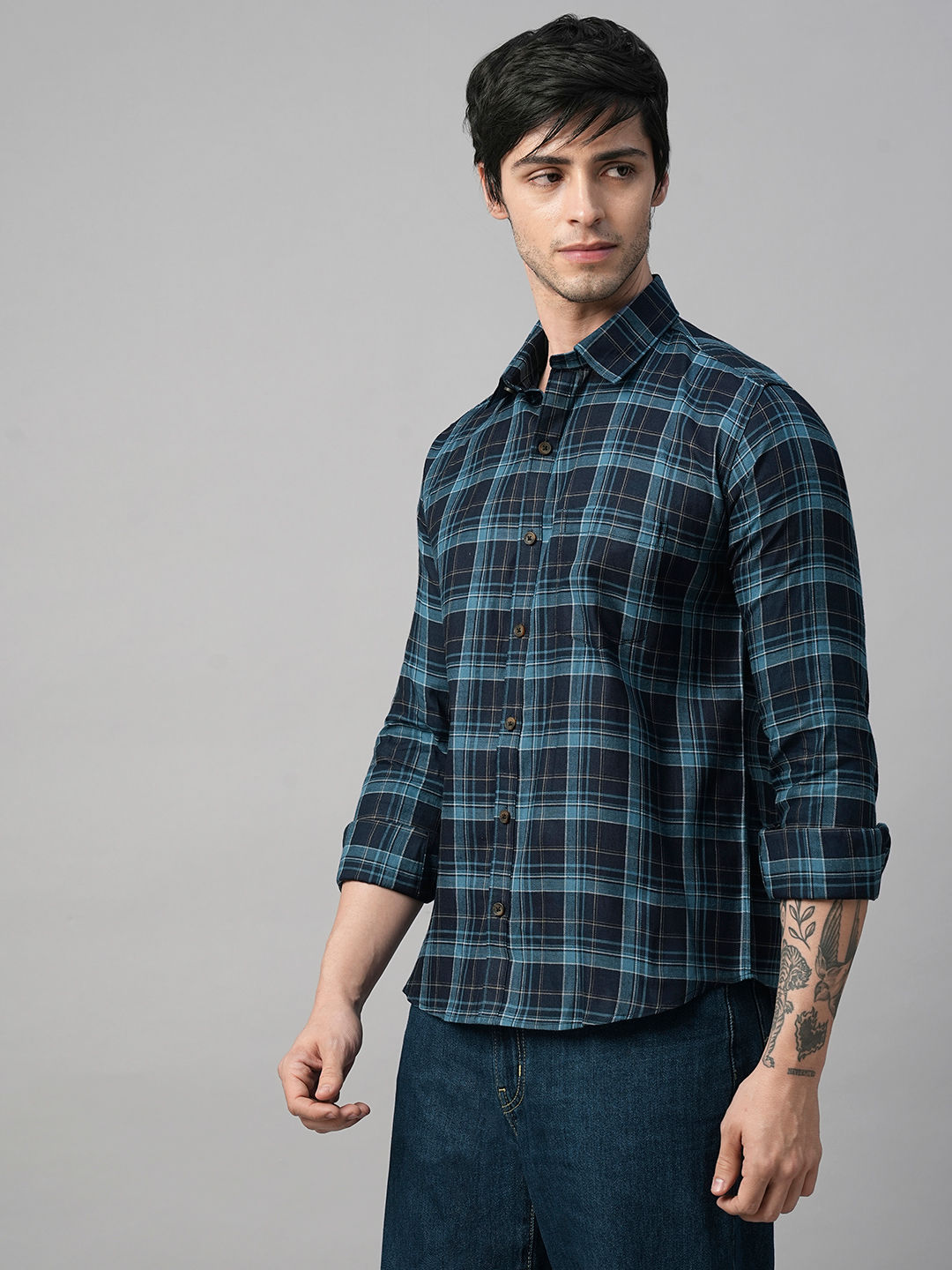 Jackim Cotton Checked Shirt for Men
