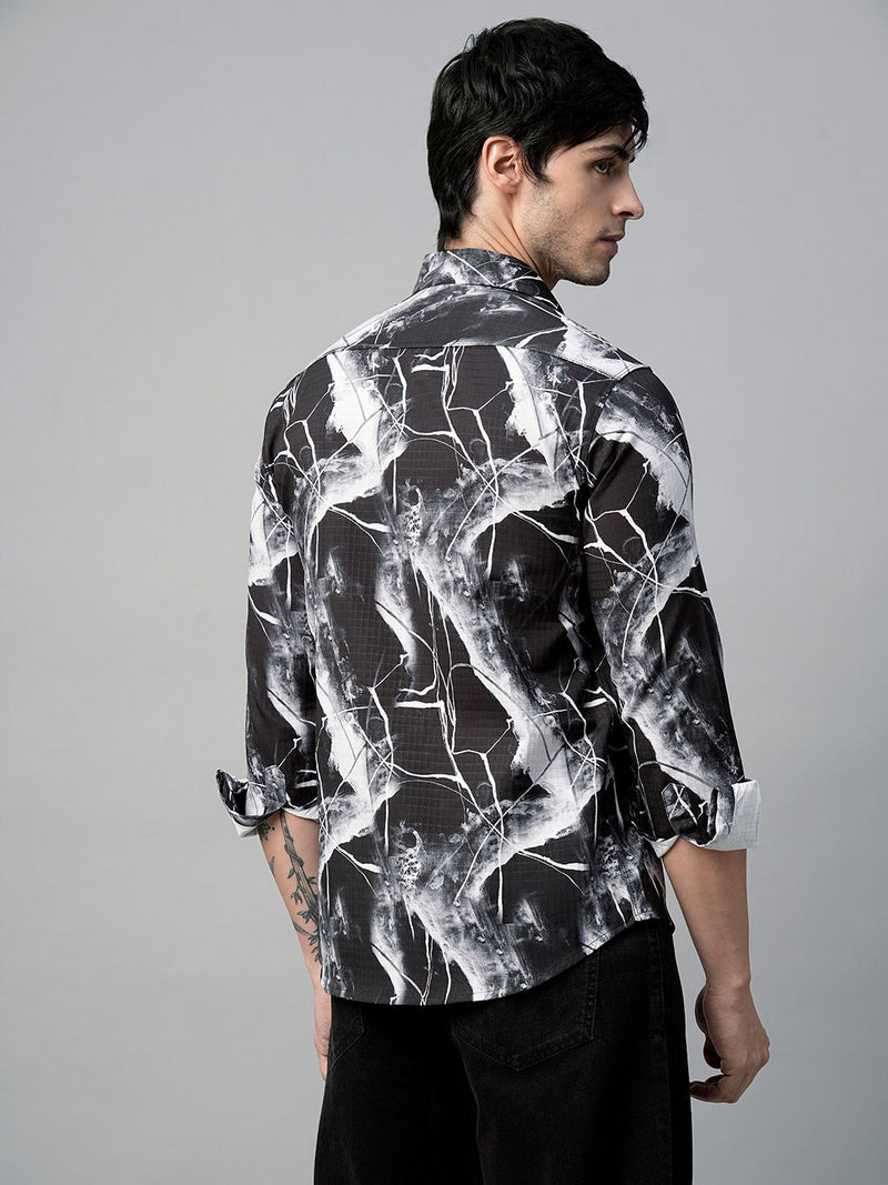Menton Abstract Printed Shirts for Men 8