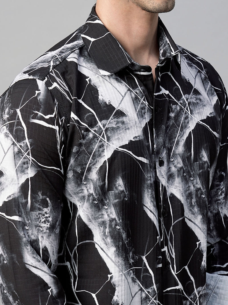 Menton Abstract Printed Shirts for Men 7