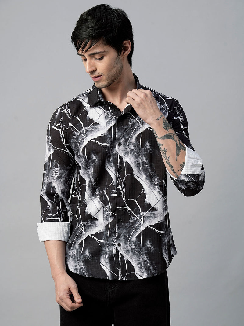 Menton Abstract Printed Shirts for Men 3