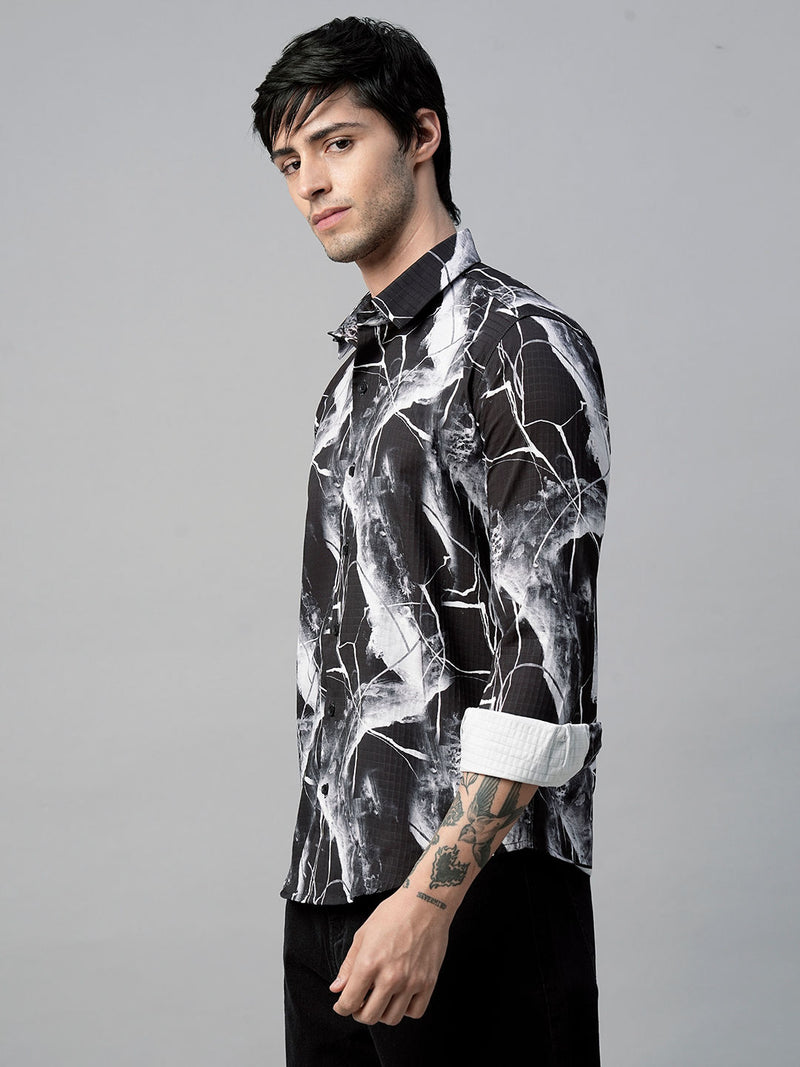 Menton Abstract Printed Shirts for Men 4