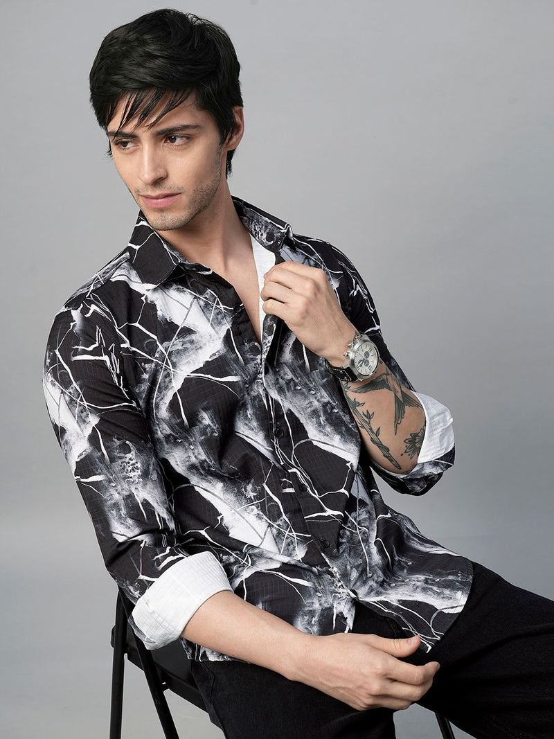 Menton Abstract Printed Shirts for Men 1