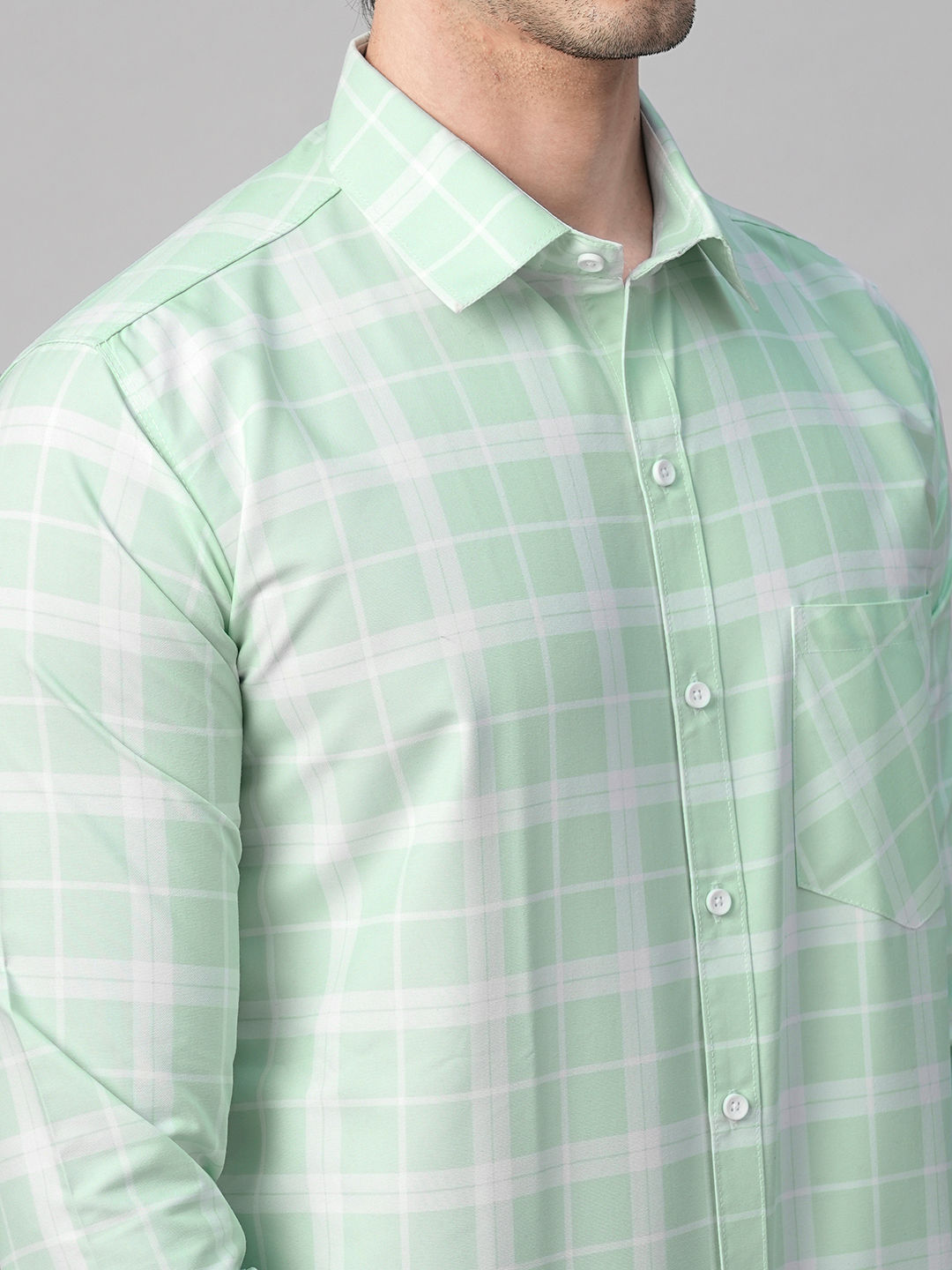 Mediterranean Cotton Checked Shirt for Men