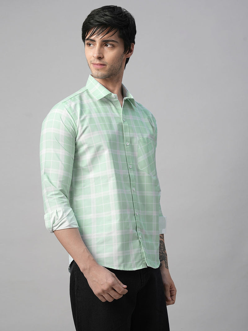 Mediterranean Cotton Checked Shirt for Men 5