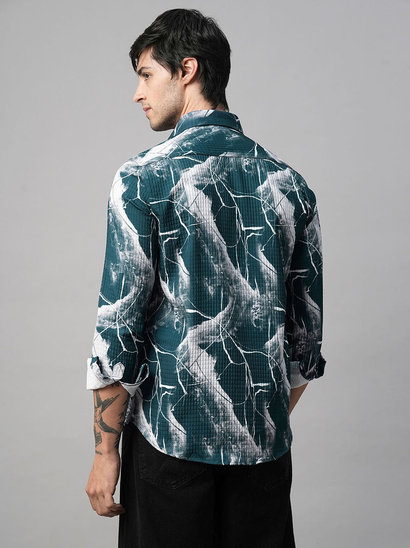 Azur Abstract Printed Shirts for Men 9