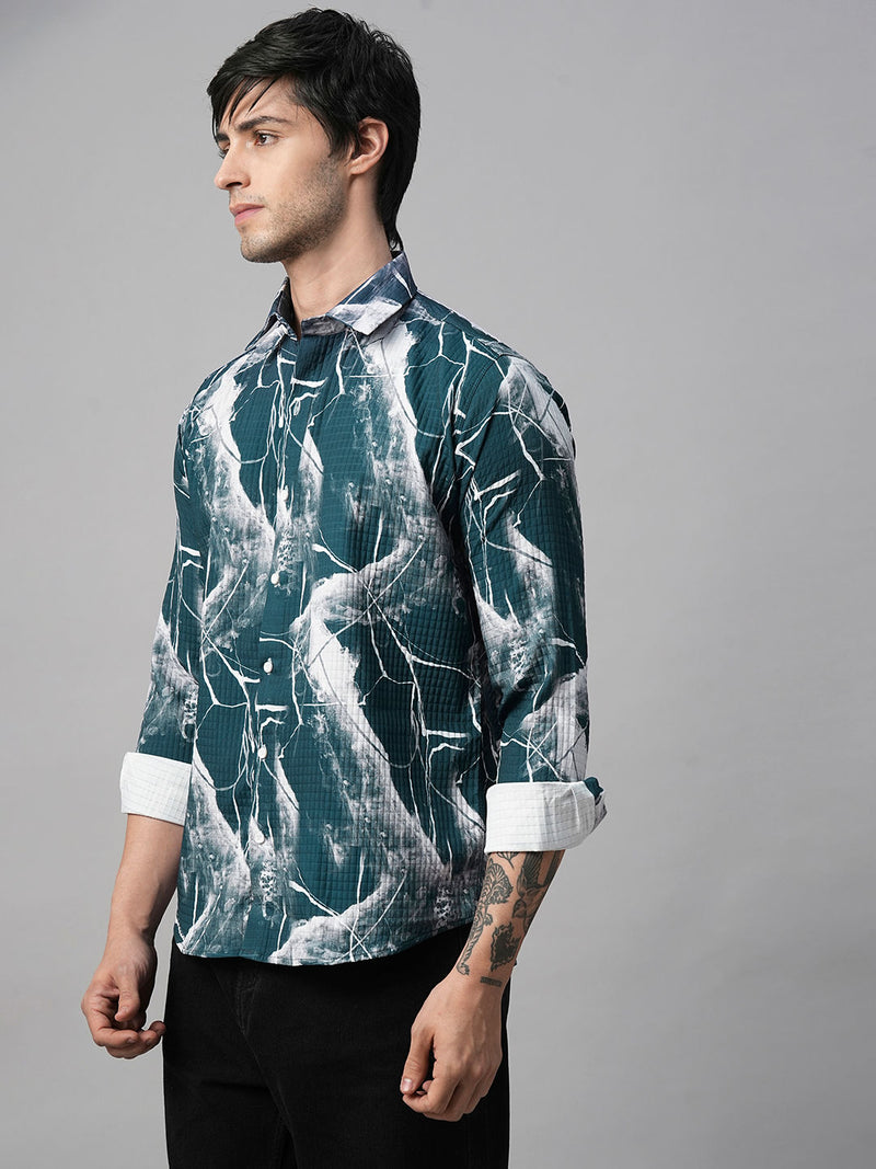 Azur Abstract Printed Shirts for Men 4
