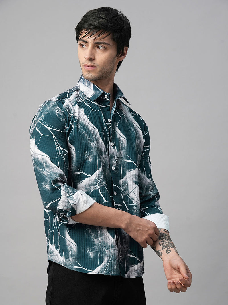 Azur Abstract Printed Shirts for Men 5