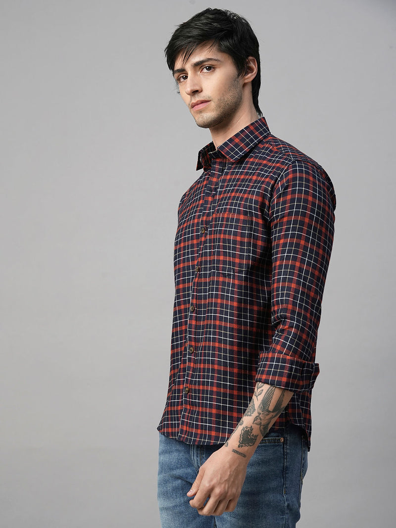 Marked Checked Cotton Shirt for Men 4