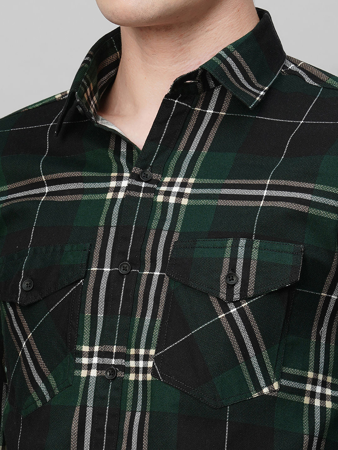 Eclectic Cotton Checked Shirt for Men