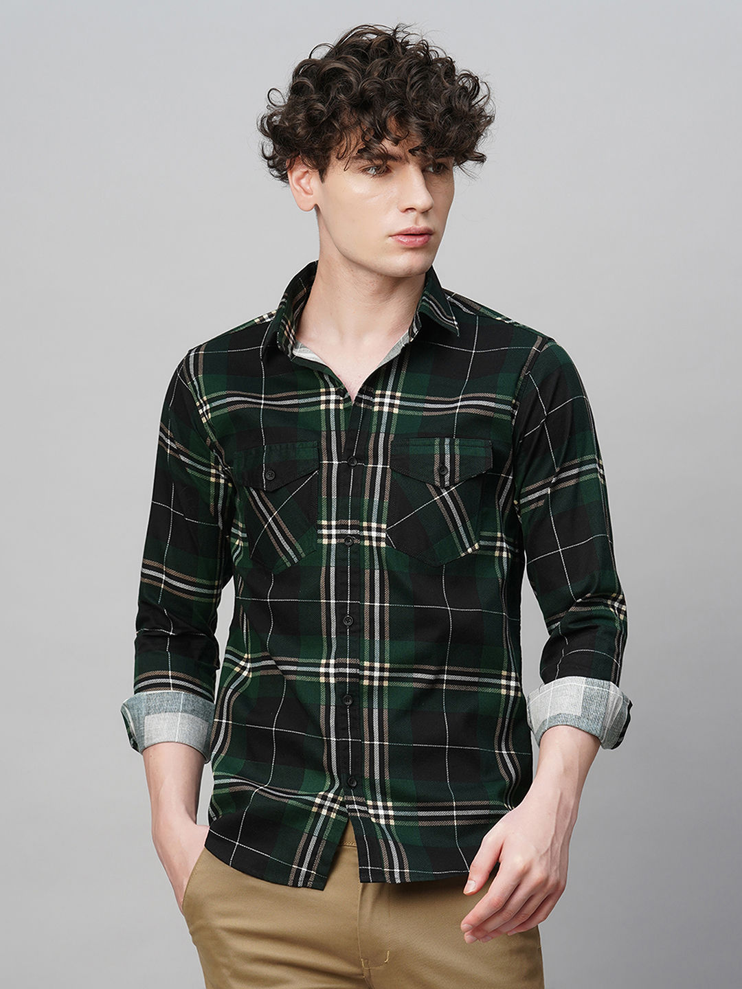 Eclectic Cotton Checked Shirt for Men