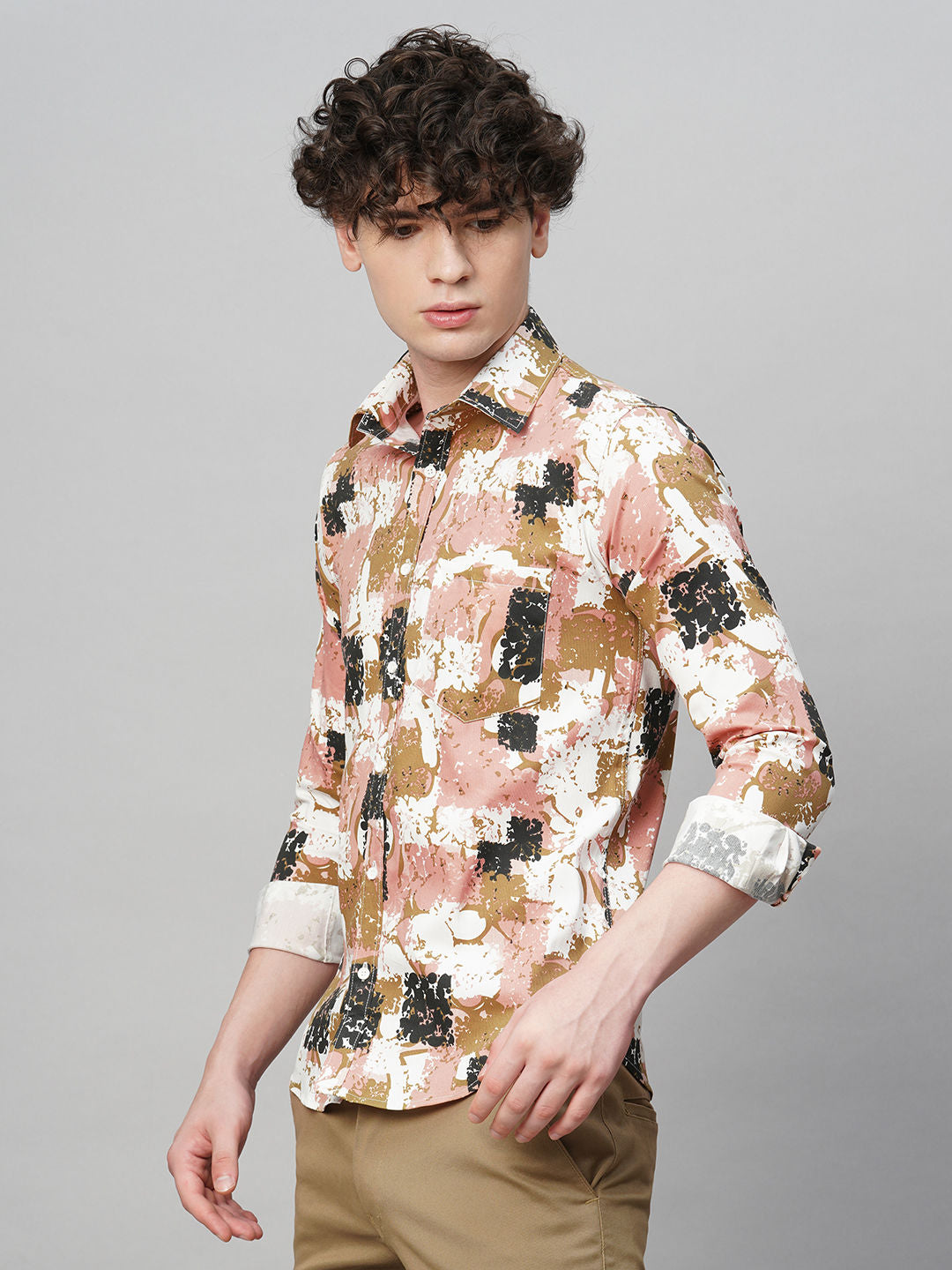 Bold Cotton Blend Printed Shirt for Men