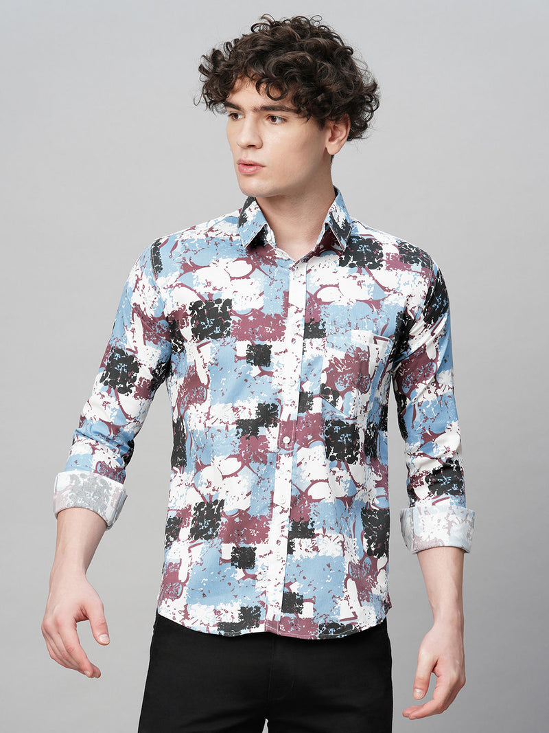 Gritty Cotton Blend Printed Shirt for Men 6