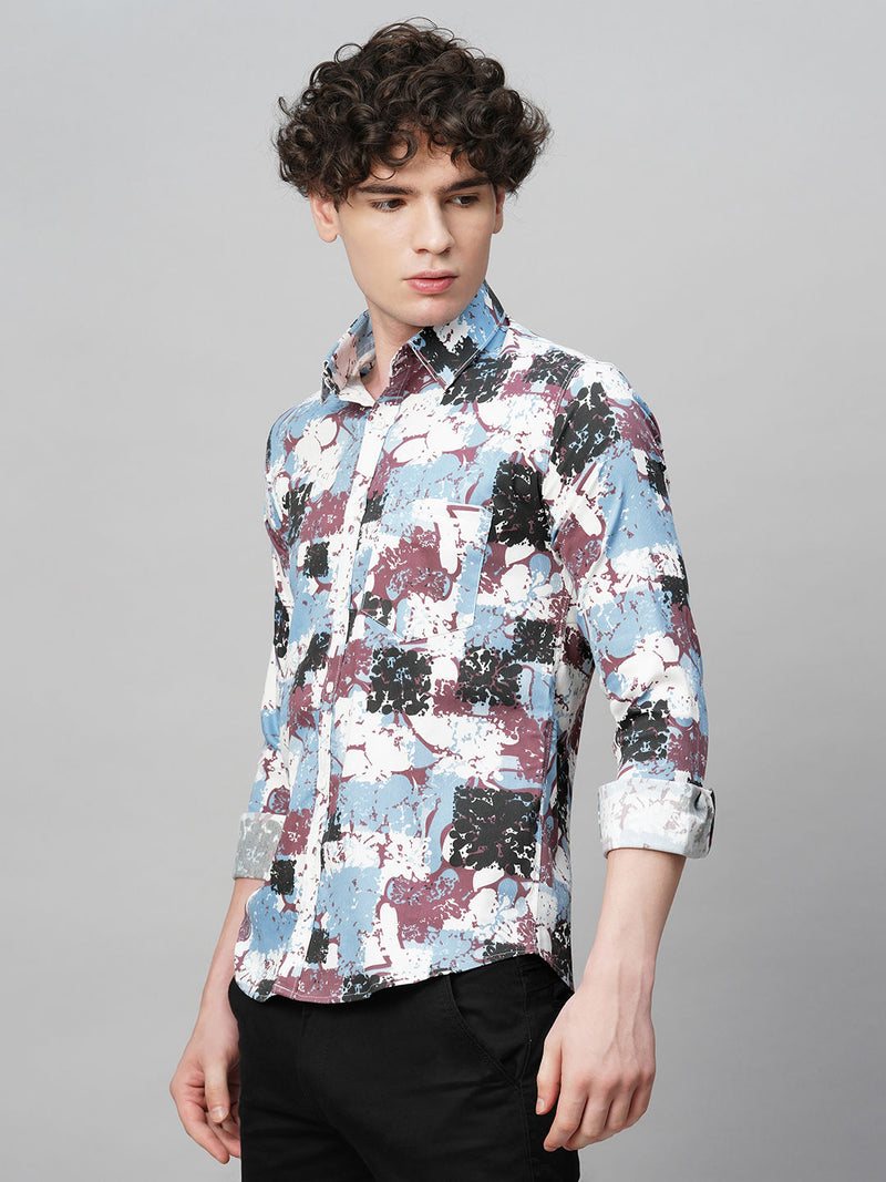 Gritty Cotton Blend Printed Shirt for Men 5