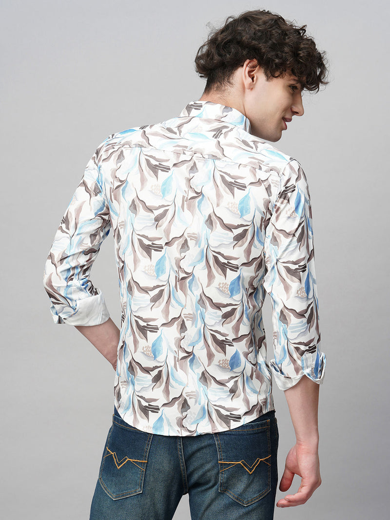 Vivid Printed Cotton Blend Shirt for Men 8